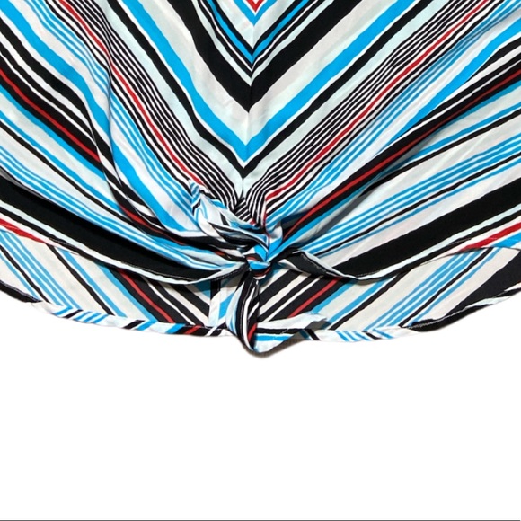 Jones New York Sleeve Blouse Top Front Knot Large - Picture 3 of 9